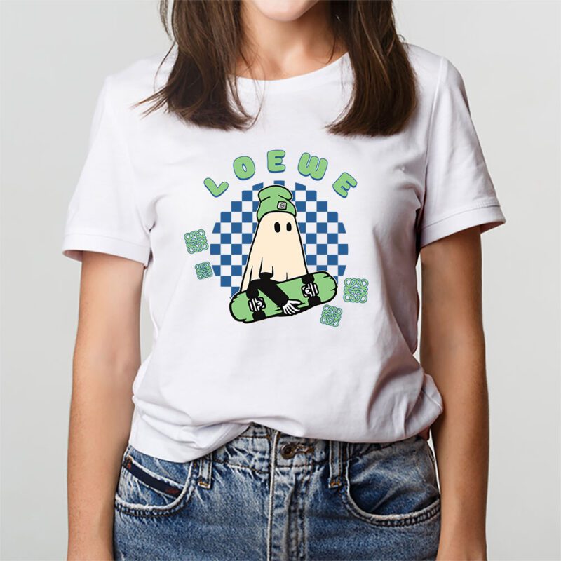 Retro Spooky Halloween Shirt Loewe Unisex T Shirt Cotton Tee TAT10163 3
