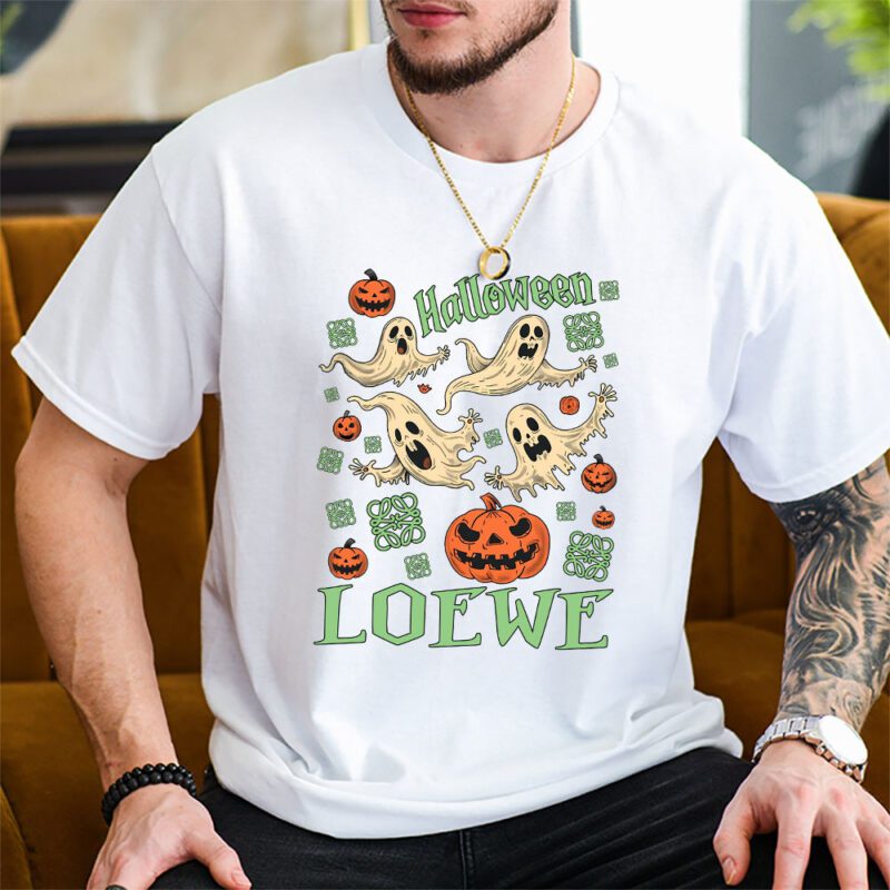 Retro Spooky Halloween Shirt Loewe Unisex T Shirt Cotton Tee TAT9303 2