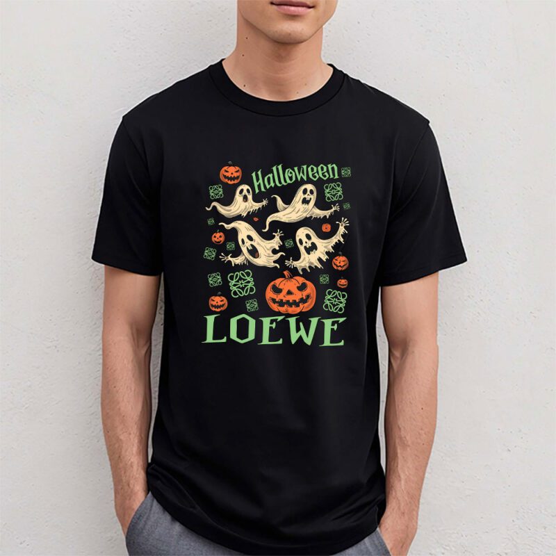 Retro Spooky Halloween Shirt Loewe Unisex T Shirt Cotton Tee TAT9303 4