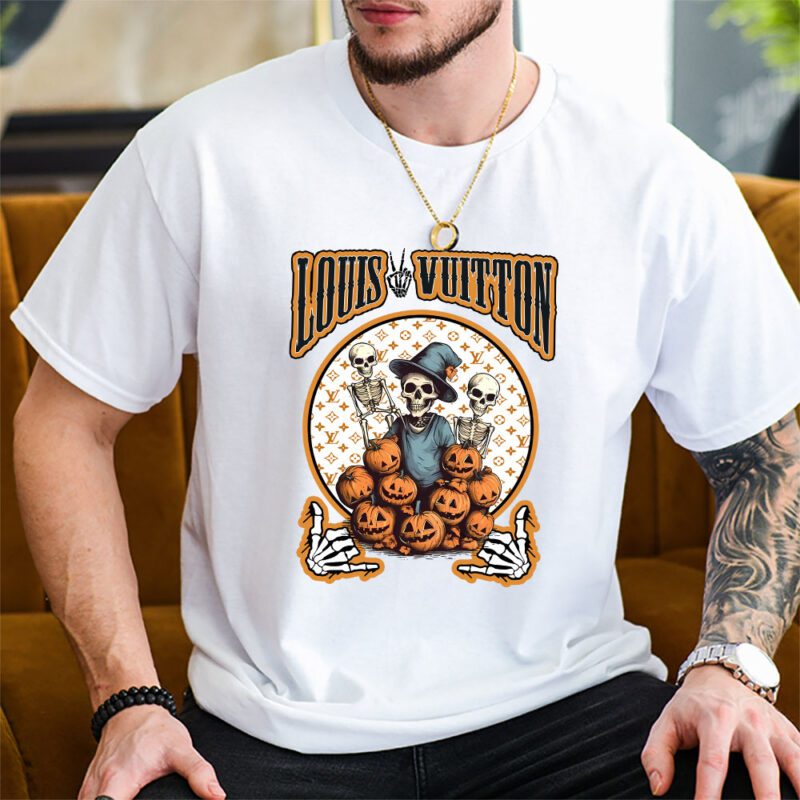 Retro Spooky Halloween Shirt Louis Vuitton Unisex T Shirt Cotton Tee TAT10167 2