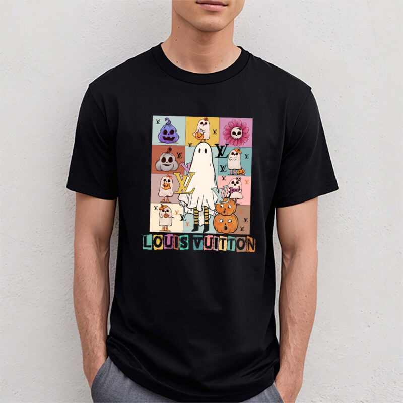 Retro Spooky Halloween Shirt Louis Vuitton Unisex T Shirt Cotton Tee TAT10168 4