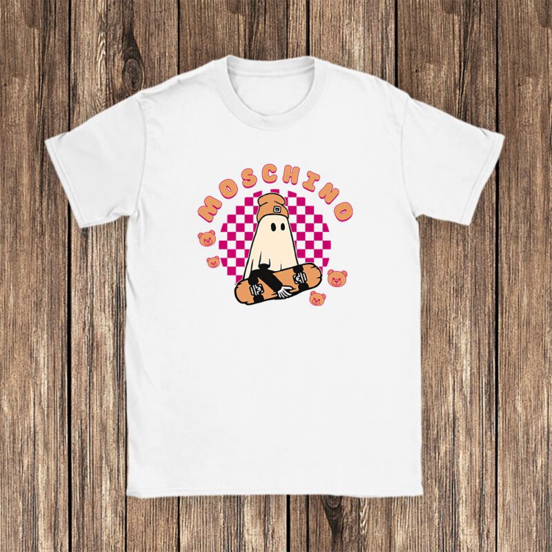 Retro Spooky Halloween Shirt Moschino Unisex T Shirt Cotton Tee TAT10170 1