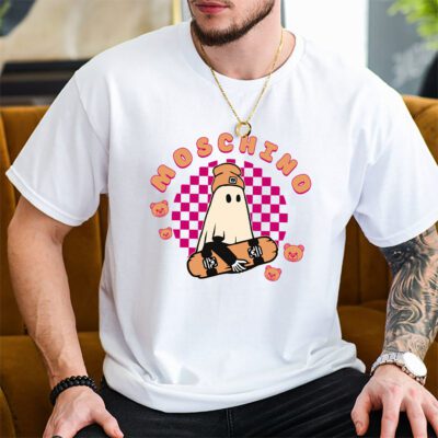 Retro Spooky Halloween Shirt Moschino Unisex T Shirt Cotton Tee TAT10170 2