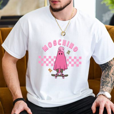 Retro Spooky Halloween Shirt Moschino Unisex T Shirt Cotton Tee TAT10171 2