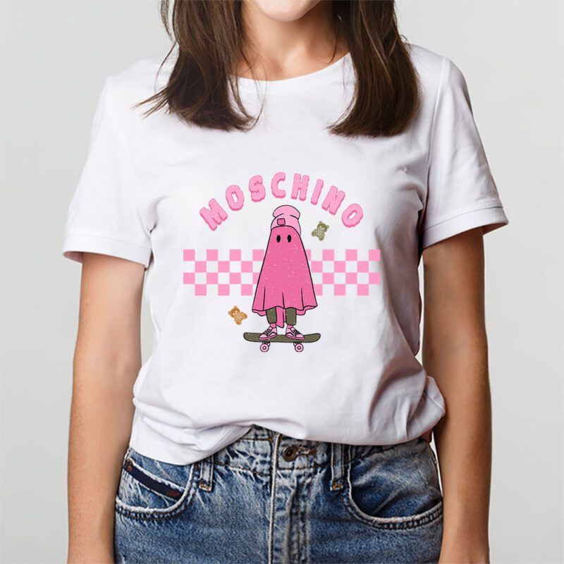 Retro Spooky Halloween Shirt Moschino Unisex T Shirt Cotton Tee TAT10171 3