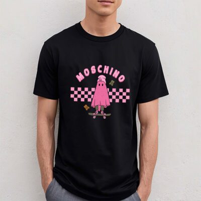 Retro Spooky Halloween Shirt Moschino Unisex T Shirt Cotton Tee TAT10171 4