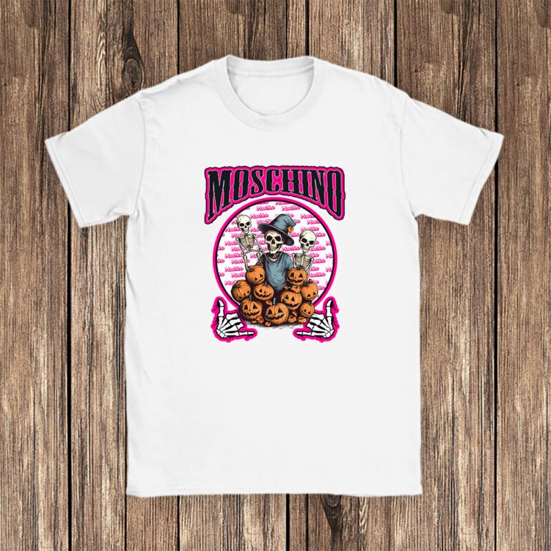Retro Spooky Halloween Shirt Moschino Unisex T Shirt Cotton Tee TAT10172 1