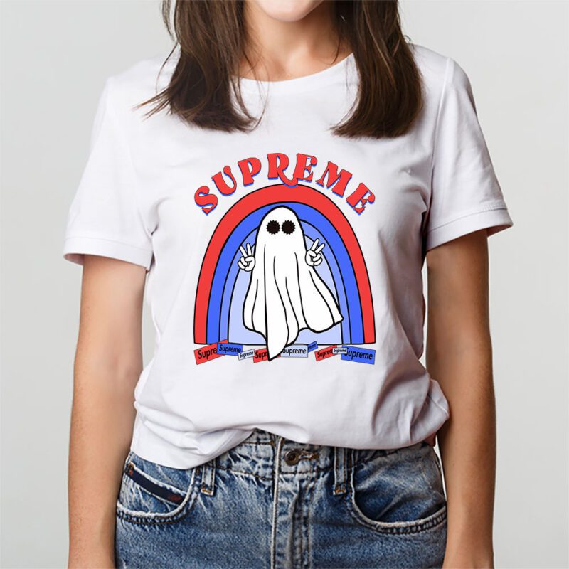 Retro Spooky Halloween Shirt Supreme Unisex T Shirt Cotton Tee TAT10174 3