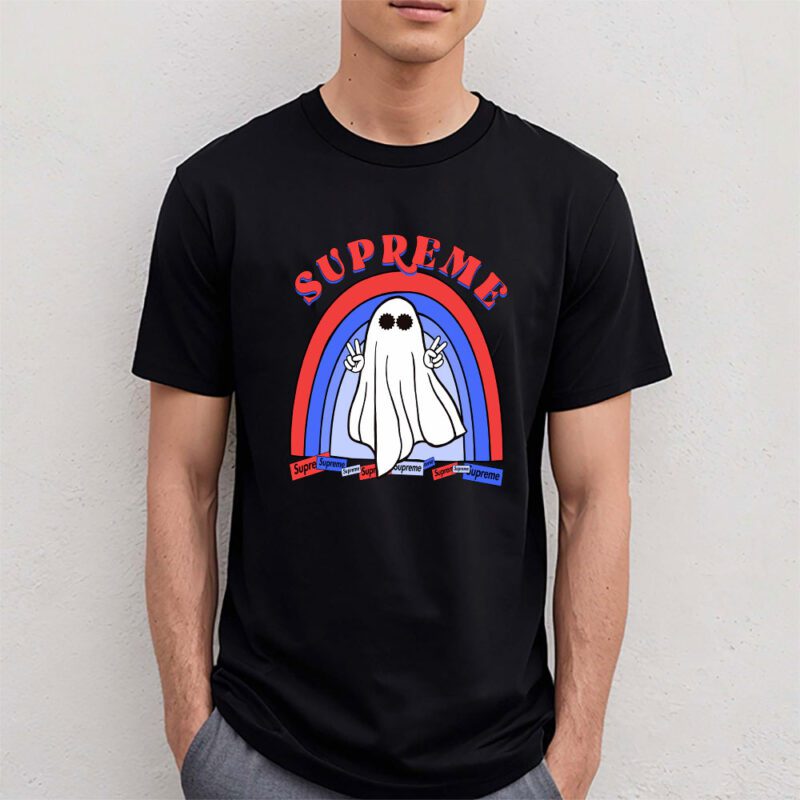 Retro Spooky Halloween Shirt Supreme Unisex T Shirt Cotton Tee TAT10174 4