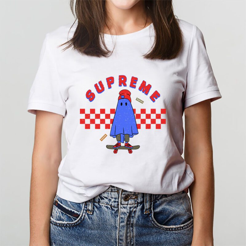 Retro Spooky Halloween Shirt Supreme Unisex T Shirt Cotton Tee TAT10176 3