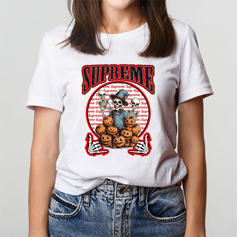 Retro Spooky Halloween Shirt Supreme Unisex T Shirt Cotton Tee TAT10177 3