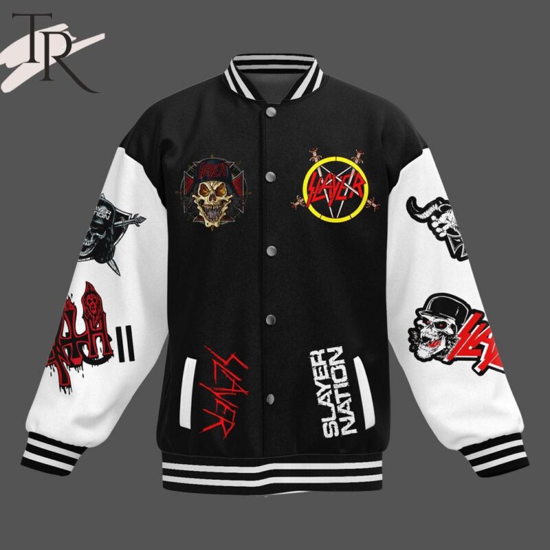 Slayer Nation Angel Of Death Baseball Jacket TBJ1140 1