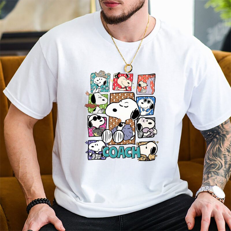 Snoopy Coach Unisex T Shirt Cotton Tee TAT7142 2