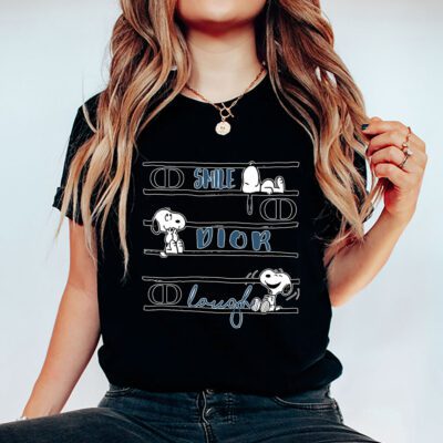 Snoopy Dior Unisex T Shirt Cotton Tee TAT7189 5