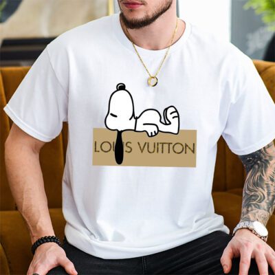 Snoopy Louis Vuitton Unisex T Shirt Cotton Tee TAT14412 2