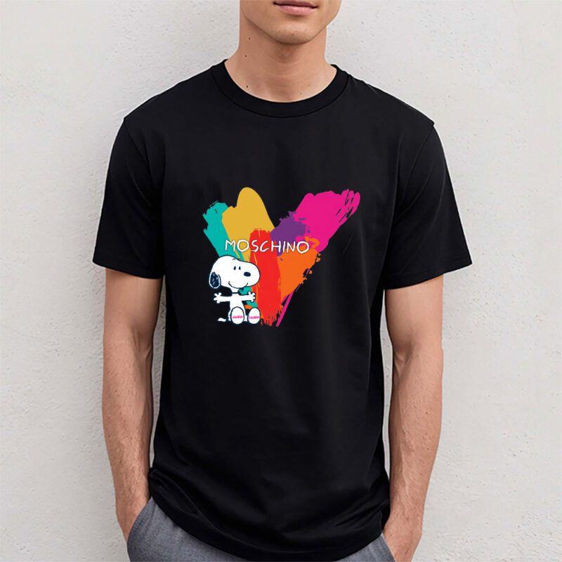 Snoopy Moschino Unisex T Shirt Cotton Tee TAT7274 4