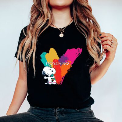 Snoopy Moschino Unisex T-Shirt Cotton Tee TAT7274 5 Snoopy Moschino Unisex T Shirt Cotton Tee TAT7274 5