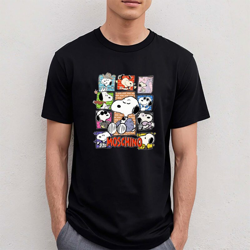 Snoopy Moschino Unisex T Shirt Cotton Tee TAT7275 4