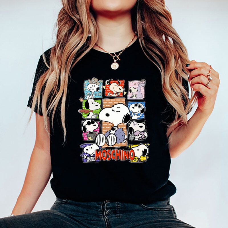 Snoopy Moschino Unisex T Shirt Cotton Tee TAT7275 5