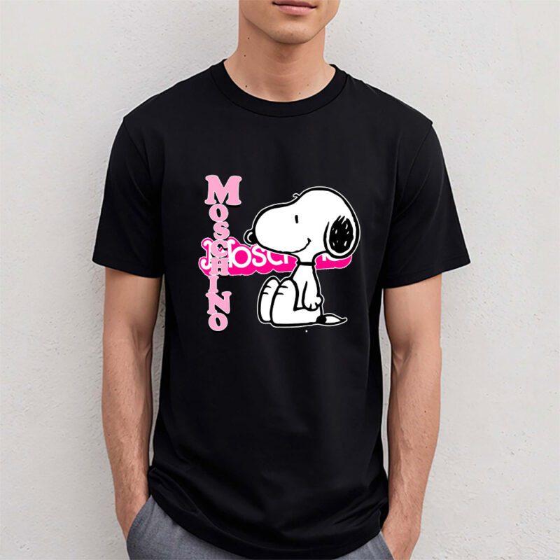 Snoopy Moschino Unisex T Shirt Cotton Tee TAT7276 4