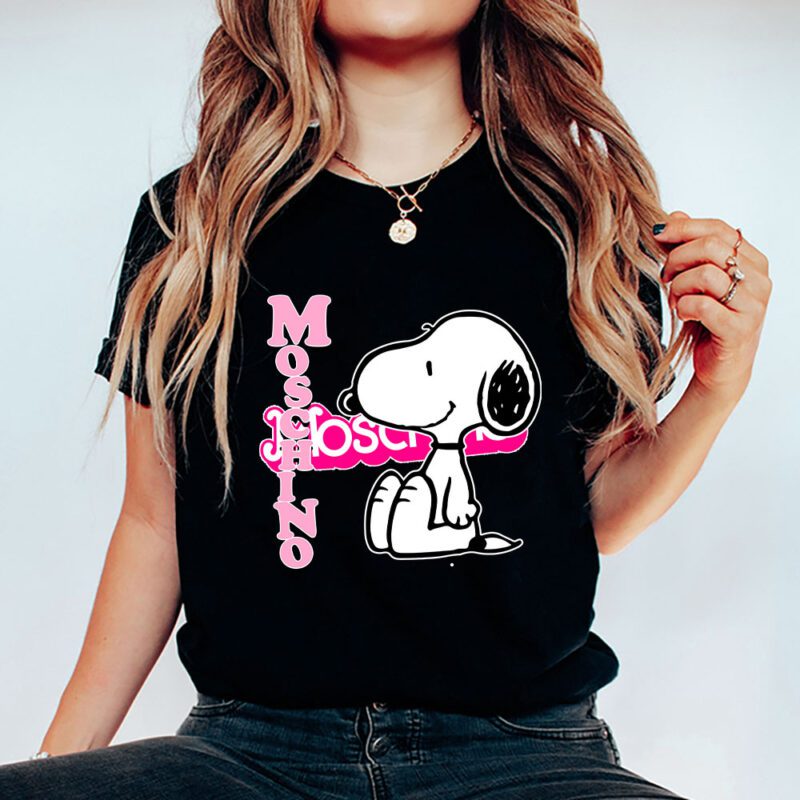 Snoopy Moschino Unisex T Shirt Cotton Tee TAT7276 5