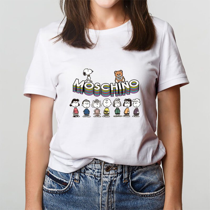 Snoopy Moschino Unisex T Shirt Cotton Tee TAT7278 3