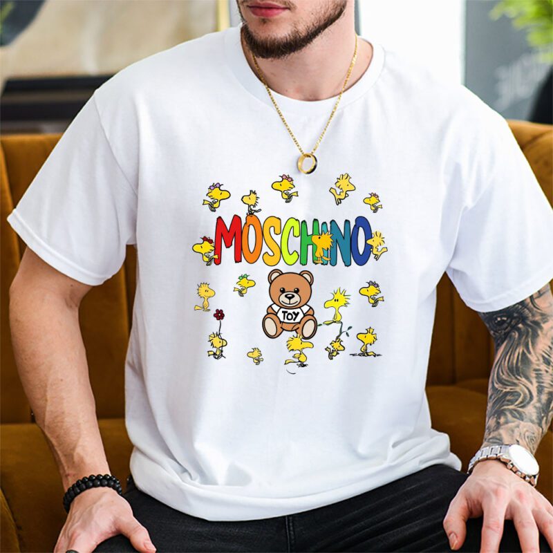 Snoopy Moschino Unisex T Shirt Cotton Tee TAT7672 2