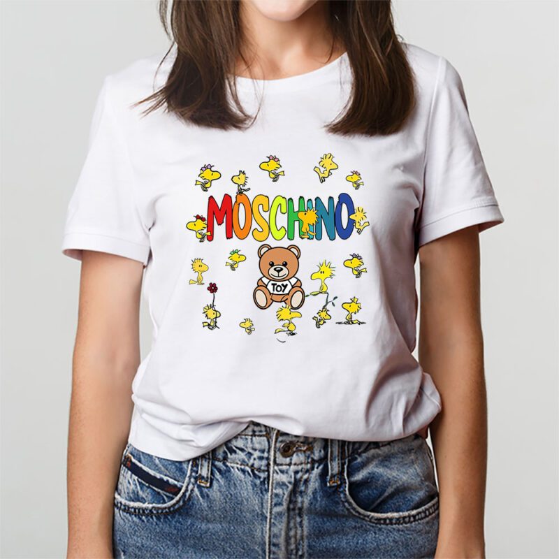 Snoopy Moschino Unisex T Shirt Cotton Tee TAT7672 3