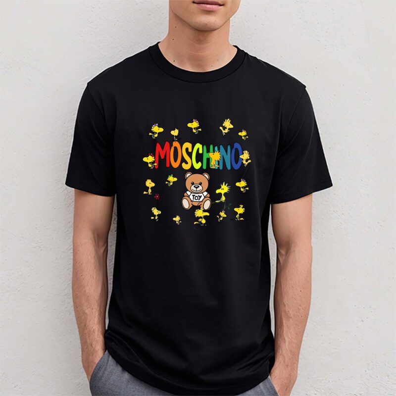 Snoopy Moschino Unisex T Shirt Cotton Tee TAT7672 4