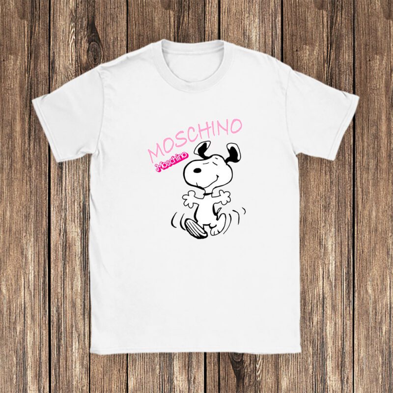 Snoopy Moschino Unisex T Shirt Cotton Tee TAT7673 1