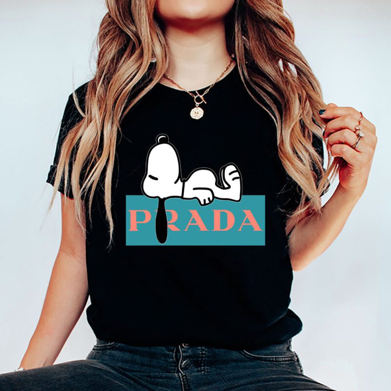 Snoopy Prada Unisex T Shirt Cotton Tee TAT14442 5