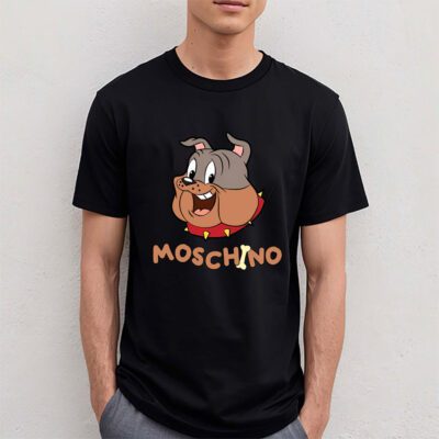 Spike Bulldog In Tom And Jerry Moschino Unisex T-Shirt TAT5569 4 Spike Bulldog In Tom And Jerry Moschino Unisex T Shirt TAT5569 4