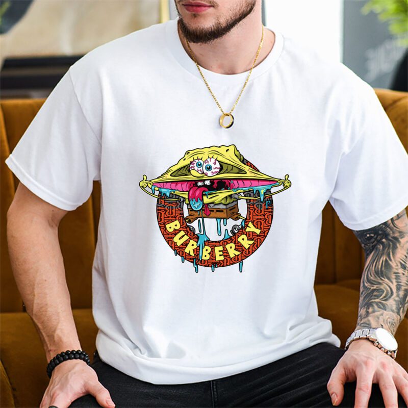 Spongebob Burberry Unisex T Shirt Cotton Tee TAT10179 2