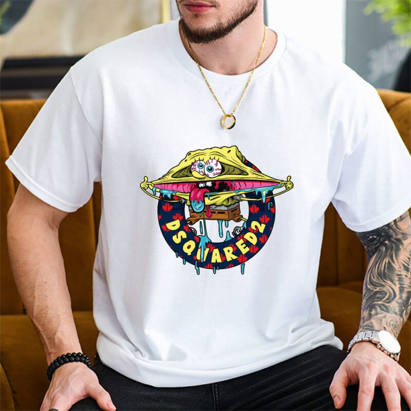 Spongebob Dsquared2 Unisex T Shirt Cotton Tee TAT10180 2