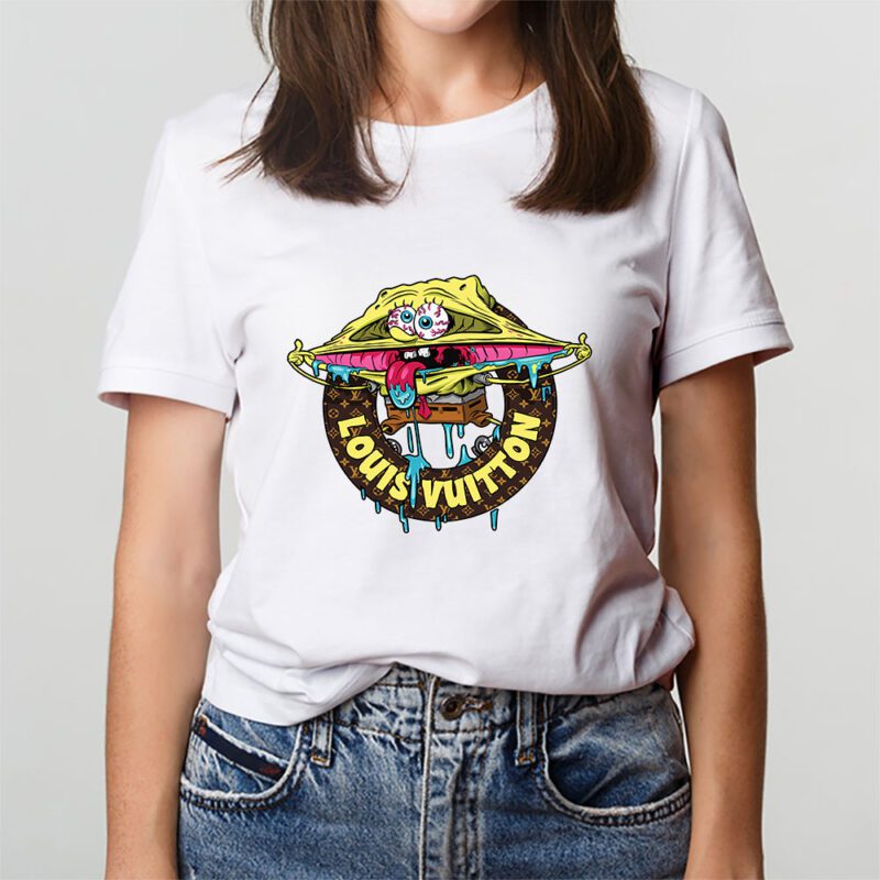 Spongebob Louis Vuitton Unisex T Shirt Cotton Tee TAT10181 3