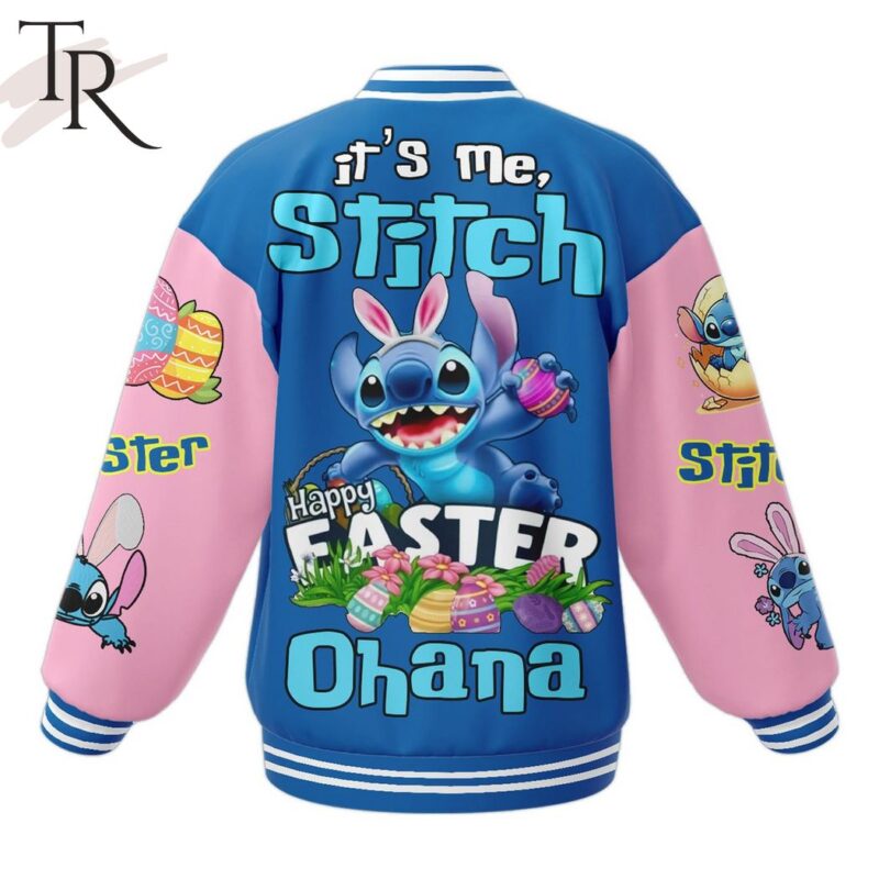 Stitch Happy Easter Ohana Baseball Jacket TBJ1145 2