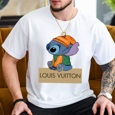 Stitch Louis Vuitton Unisex T Shirt Cotton Tee TAT14411 2