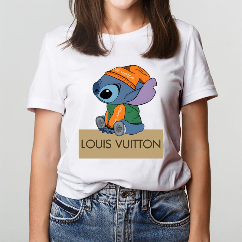 Stitch Louis Vuitton Unisex T Shirt Cotton Tee TAT14411 3