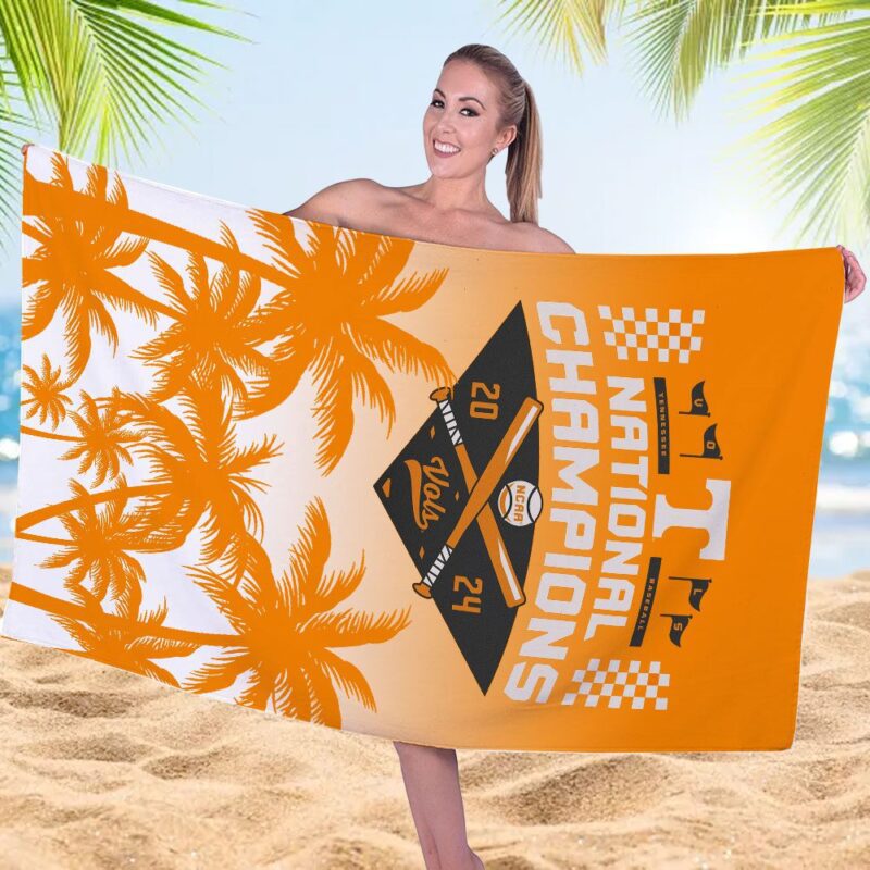 Tennessee Volunteers Baseball Rectangle Beach Towel WBT1048 1