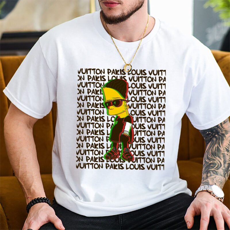 The Simpsons Bart Simpson Louis Vuitton Unisex T Shirt Cotton Tee TAT14555 1