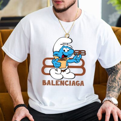 The Smurfs Balenciaga Unisex T-Shirt Cotton Tee TAT7446 2 The Smurfs Balenciaga Unisex T Shirt Cotton Tee TAT7446 2