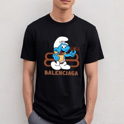 The Smurfs Balenciaga Unisex T-Shirt Cotton Tee TAT7446 4 The Smurfs Balenciaga Unisex T Shirt Cotton Tee TAT7446 4