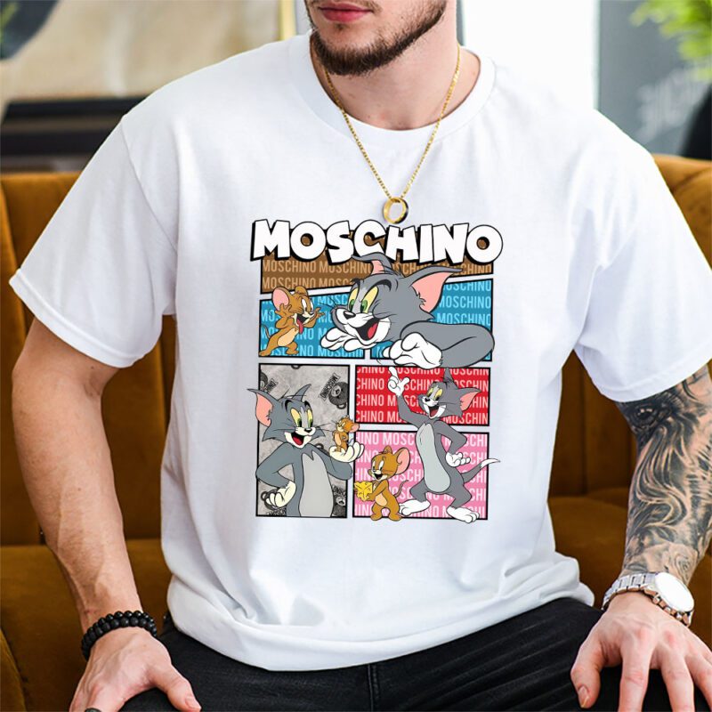 Tom And Jerry Moschino Unisex T Shirt TAT5579 2