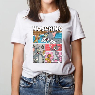 Tom And Jerry Moschino Unisex T-Shirt TAT5579 3 Tom And Jerry Moschino Unisex T Shirt TAT5579 3