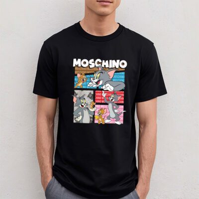 Tom And Jerry Moschino Unisex T-Shirt TAT5579 4 Tom And Jerry Moschino Unisex T Shirt TAT5579 4