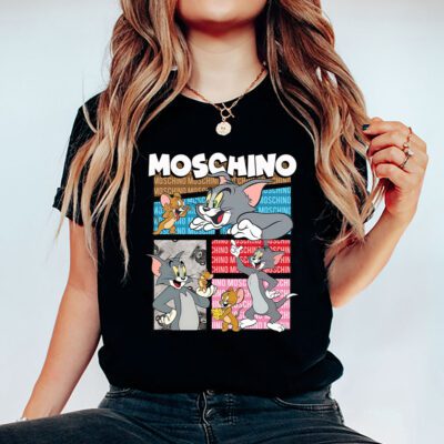 Tom And Jerry Moschino Unisex T-Shirt TAT5579 5 Tom And Jerry Moschino Unisex T Shirt TAT5579 5