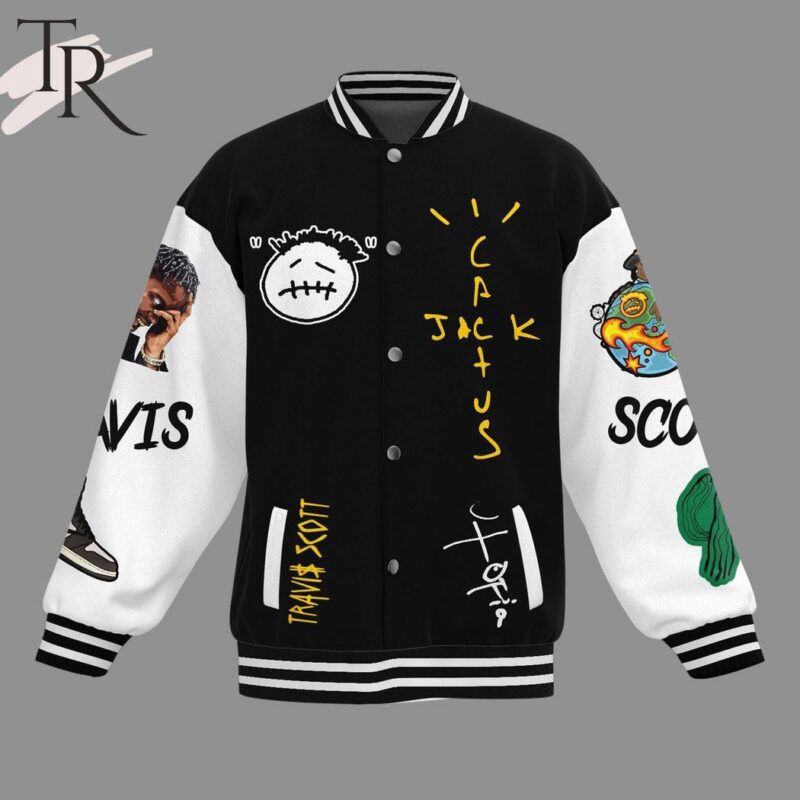 Travis Scott Cactus Jack They Slept On Me 10 Times Baseball Jacket TBJ1161 1