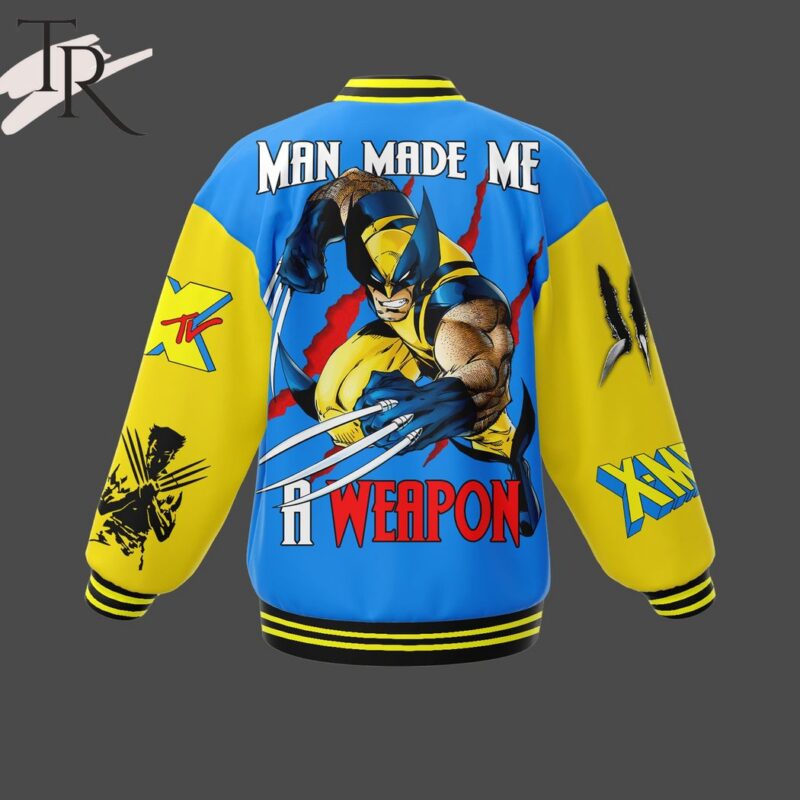Wolverine Man Made Me A Weapon Baseball Jacket TBJ1172 2