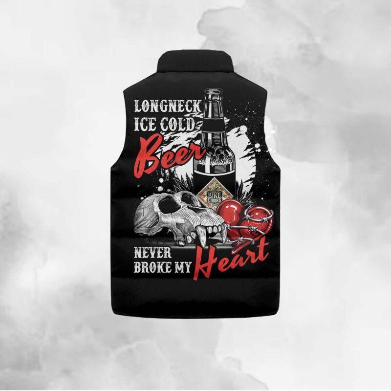 Beer Never Broke My Heart Luke Combs Sleeveless Coat Sleeveless Vest Gift For Fans CCS4179 1