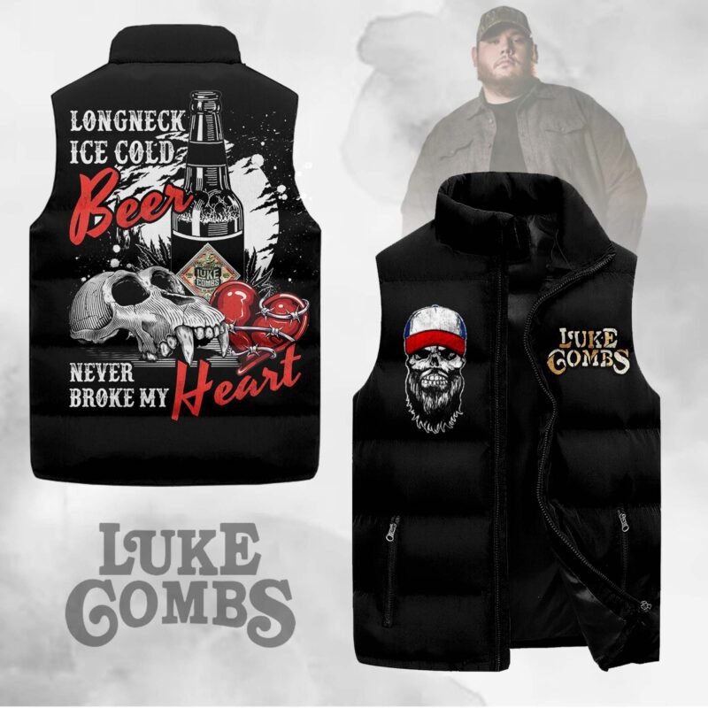 Beer Never Broke My Heart Luke Combs Sleeveless Coat Sleeveless Vest Gift For Fans CCS4179
